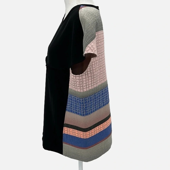 Cedric Charlier Mixed Media Cap Sleeve Blouse - NEW - Size 14 (US) - Picture 3 of 10